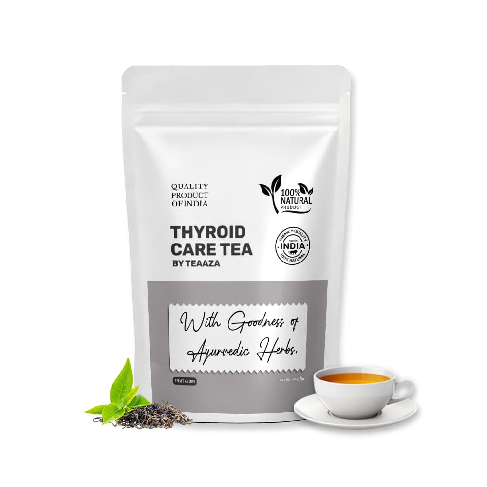 Thyroid care tea for hypothyroidism, hyperthyroid - 100% Natural, Helps With Thyroid Support (Tsh T3 T4), Hormone Balance, weight management-90 Grams, 45+ Cups