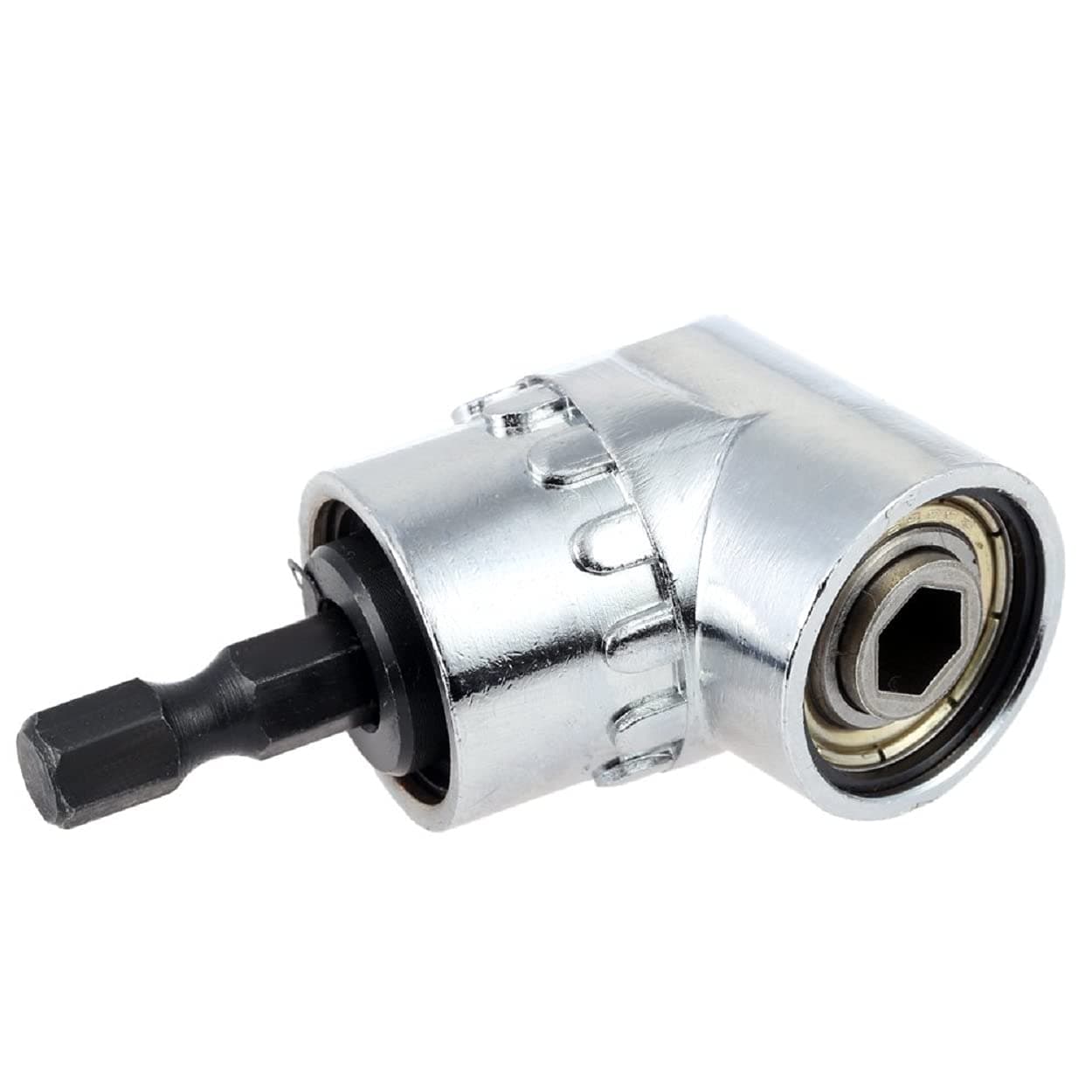 105 Degree Right Angle Drill Drive Adaptor or Hex Shank Screwdriver Attachment 1/4 Inch Angled Adapter Bit Socket Set Tool