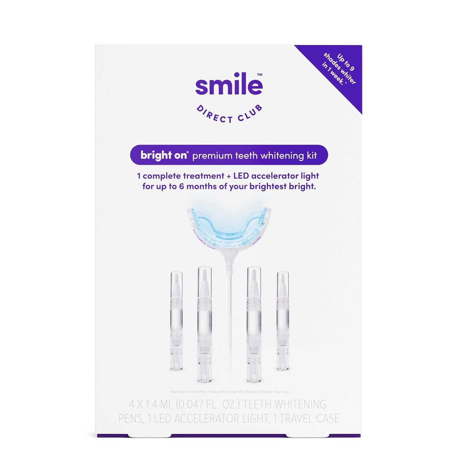 Teeth Whitening Kit with LED Light - 4 Pack Gel Pens