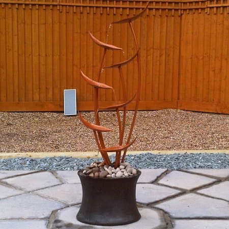 Autumn Copper Cascade Solar Powered Water Feature