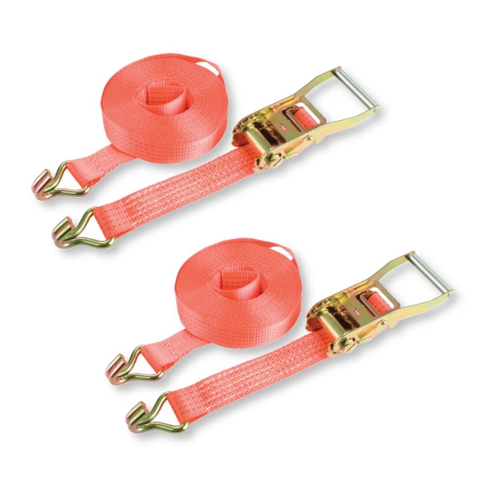 DJM Ratchet Tie Down Straps with Claw Hooks 4m x 50mm 5000kg