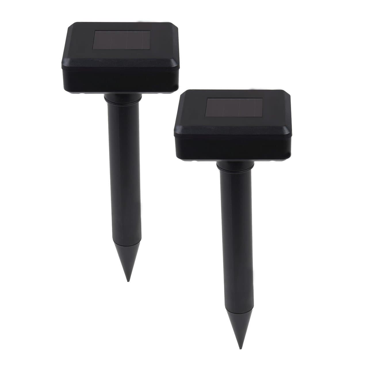 Premium solar mole scare / vole trap in a radius of 30 metres, approx. 300 m², 2 pieces.