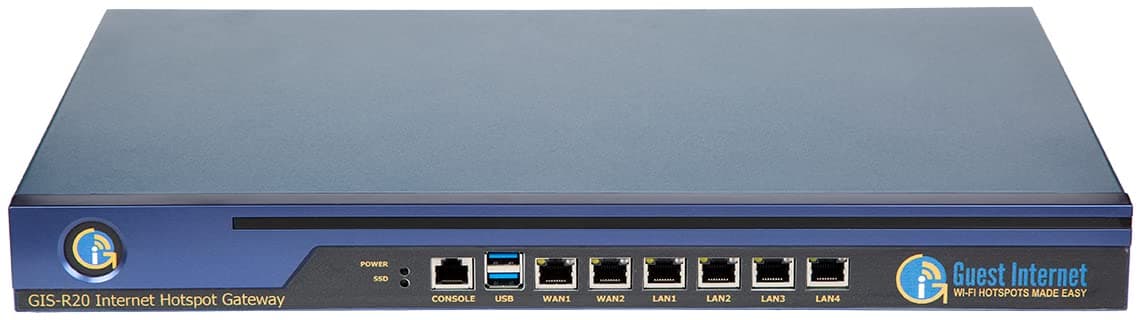 Guest Internet GIS-R20 500+ Concurrent Users Gateway