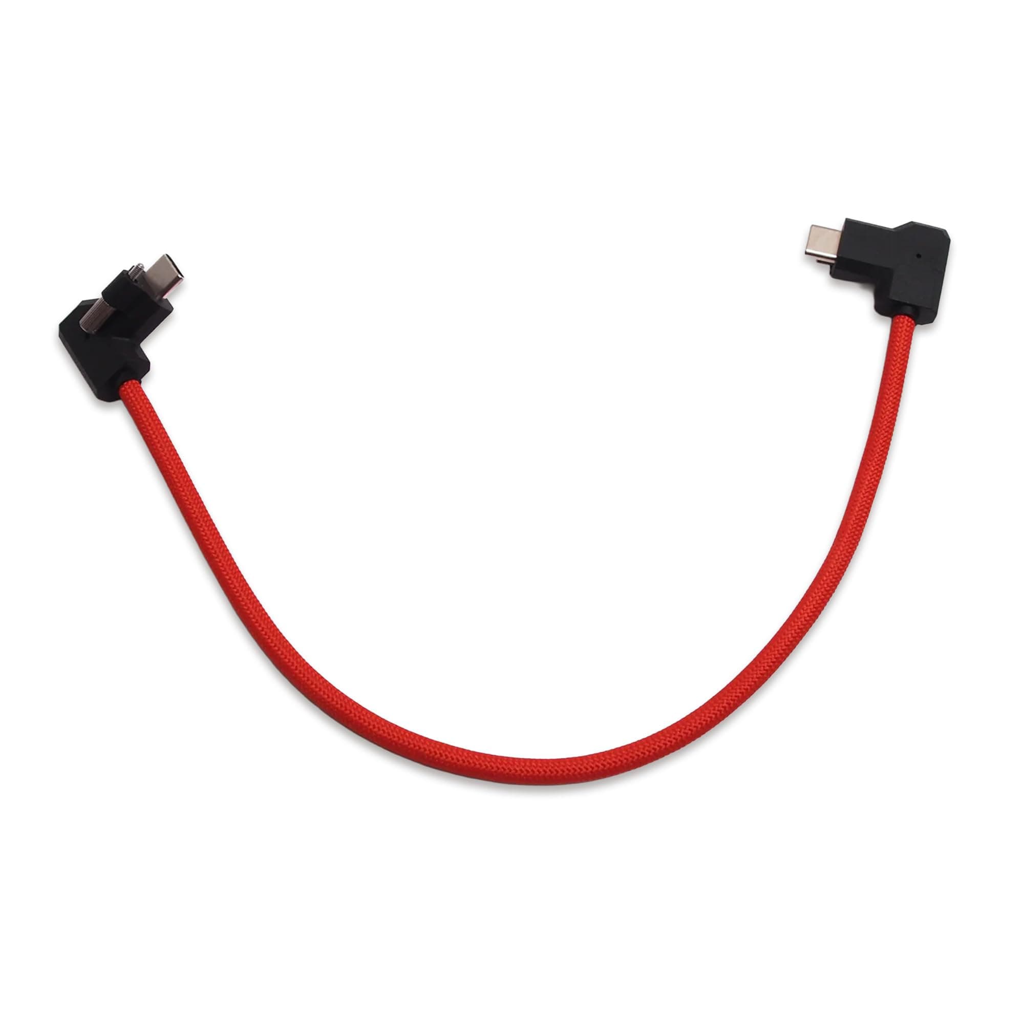 XLCS Locking EVF Cable for Blackmagic Pyxis and URSA Cine 12K - USB-C 3.1/3.2-20Gbps - 100W Power - Secure Lock - High-Speed Pyxis Monitor Cable - Durable and Reliable (30cm) - RED