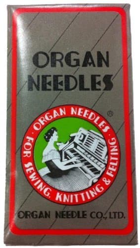 ORGAN NEEDLES Ball Point Sewing Machine Needles Home-use (10 Needles/Pack), Select Size (Size 100/16 Ball Point)