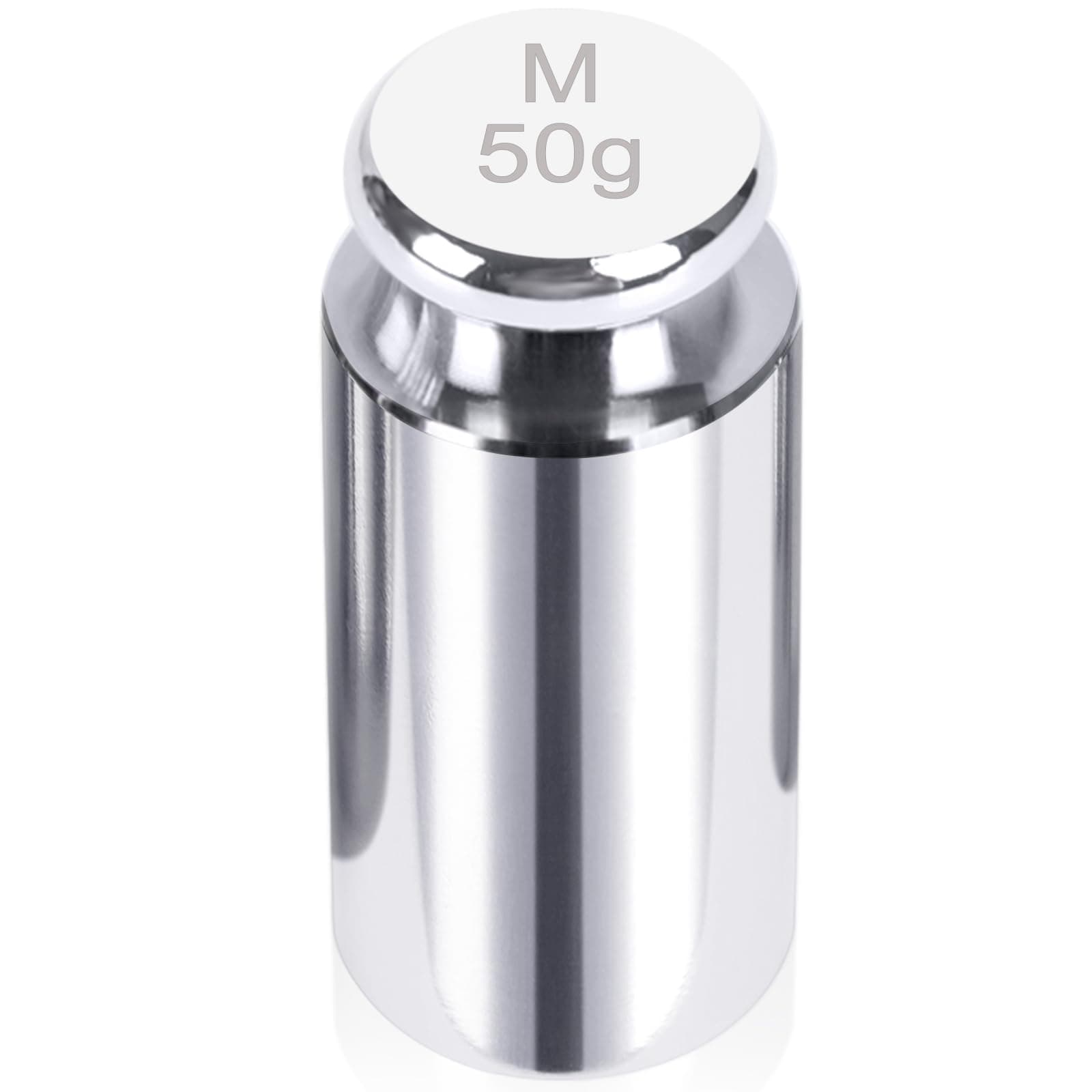 QP Calibration Weights, 50 Gram Scale Weights, OIML Class M1 High Precision Stainless Steel Scale Balance Weights with Chrome Finish, Calibration Weights for Digital Scale, Kitchen Scale, Pocket Scale
