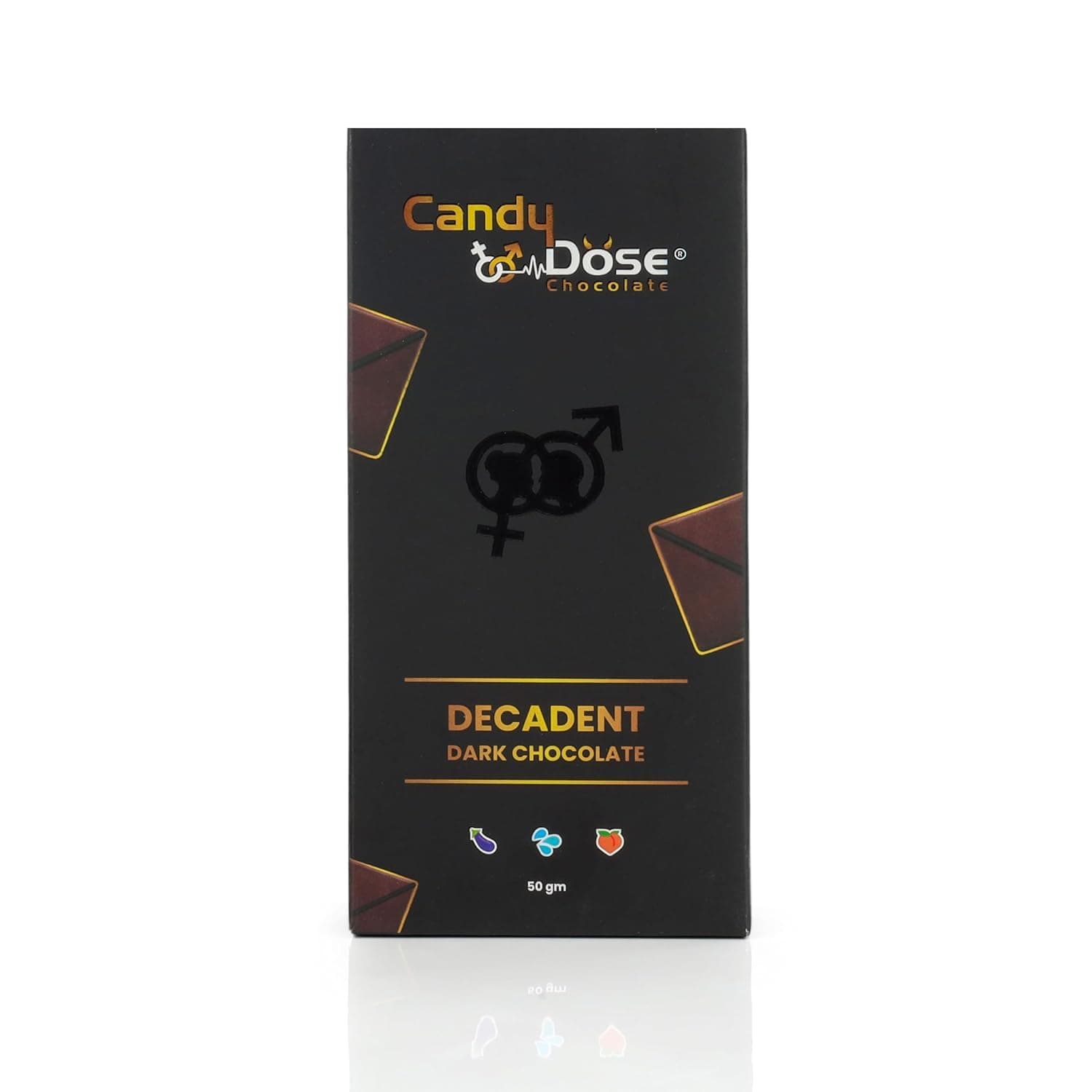 Candy Dose Chocolate Dark for Uplifting Mood Uplifting for Couples and Singles (1 Pack of 50gm (5 pack) Luxurious Flavour Ideal For Men & Women, Vegetarian And Gluten-Free Delights