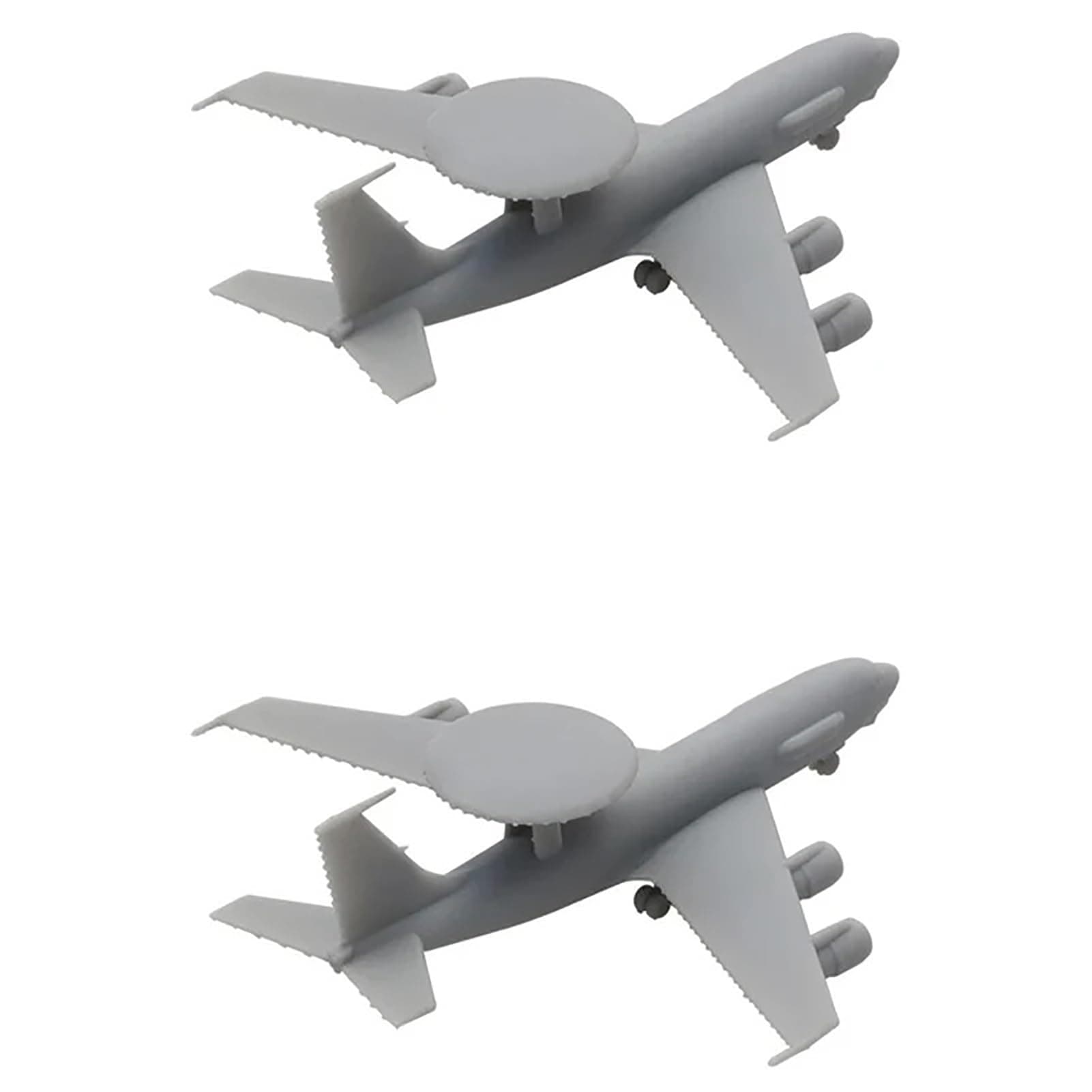 2PCS E-3 DIY Model 1/2000 1/700 1/400 1/350 Scale Early Warning Aircraft Model Uncolored Air-Early Alarm Plane with Landing Gear Military Model(1/350(132mm))