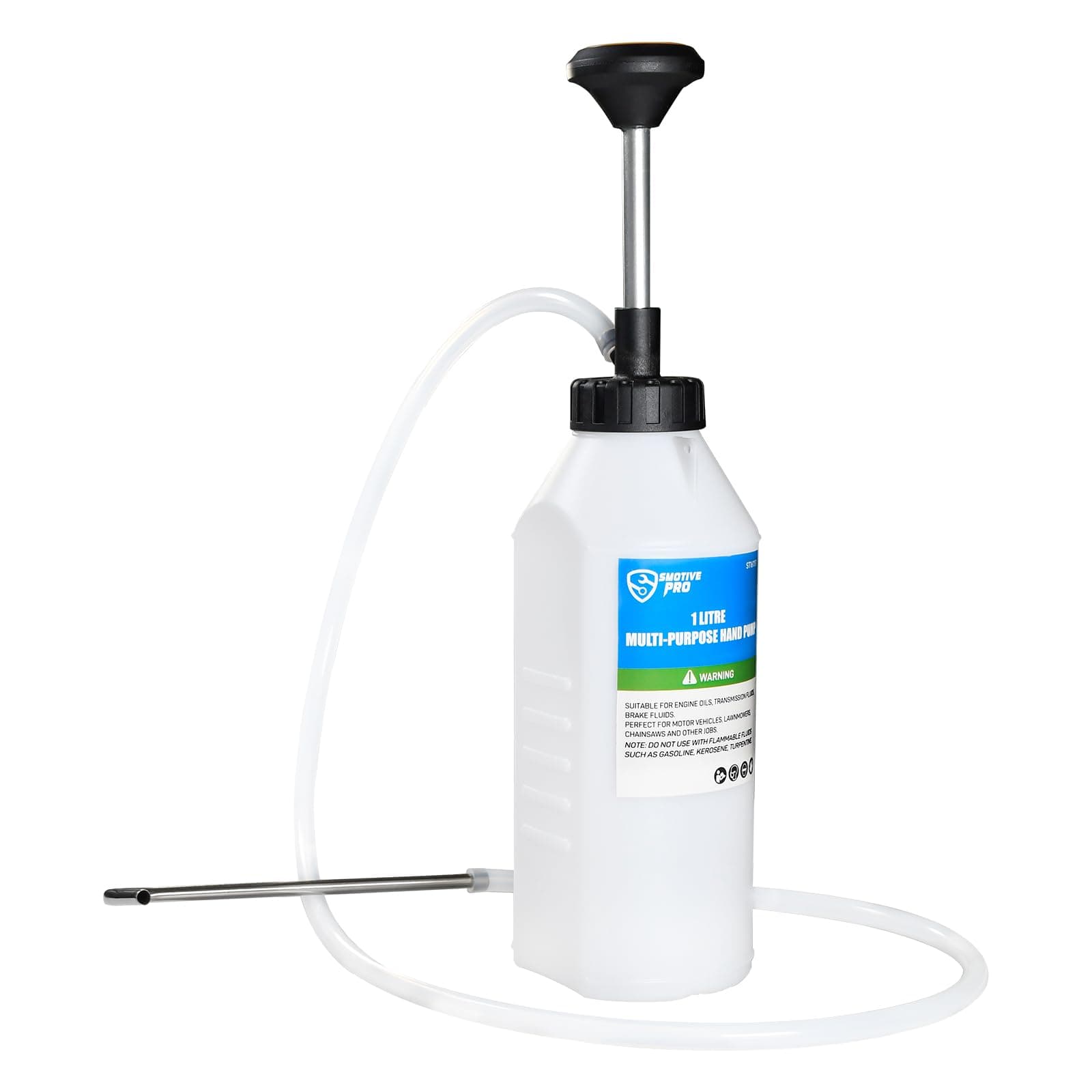 SMOTIVEPRO 1 Liter Multi-Purpose Oil Pump, Hand Fluid Transfer Pump for Engine Oil, Transmission, Brake Fluid, and Gearbox Oil, Precision Fluid Dispensing in Tight Spaces