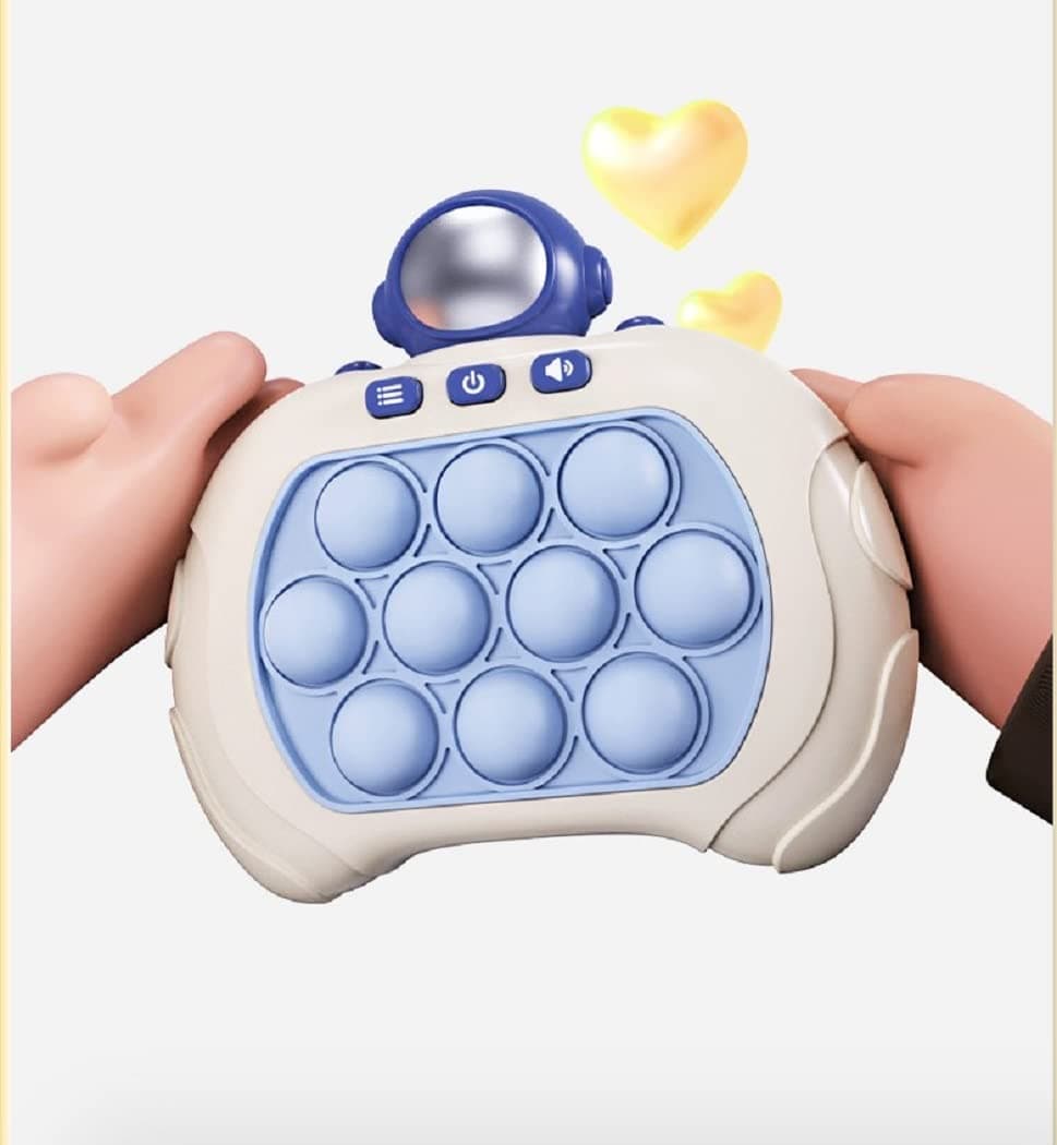 HALAYAYA Pop It Game Quick Push Game Console Quick Response Game Toy, Push Pop Bubble Fidget Sensory Toy (astronaut)