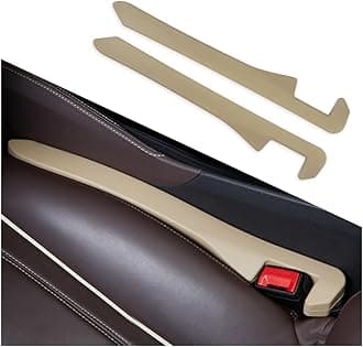 Super Flexible Car Seat Gap Filler,Durable Car Organizer Between Seats for Tightly Filling Seat Gaps,Universal Car Side Seat Gap Filler Car Accessories for Women & Men (Beige/2PCS)…