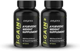 Ayuvya i-Gain+ Combo| i-Gain+ Helps In Improving Appetite, Digestion, Nutrient Absorption| Supports Natural & Healthy Weight Gain | As Seen On Shark Tank