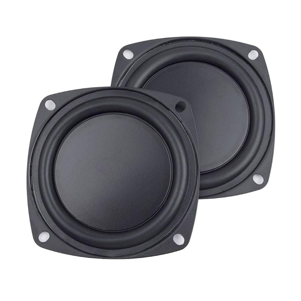 2 Pack 4 Inch Woofer Vibrating Membrane Iron Rubber Vibration Diaphragm Plate Replacement Passive Radiator Film for Bass Speaker Subwoofer Loudspeaker Audio DIY Repair