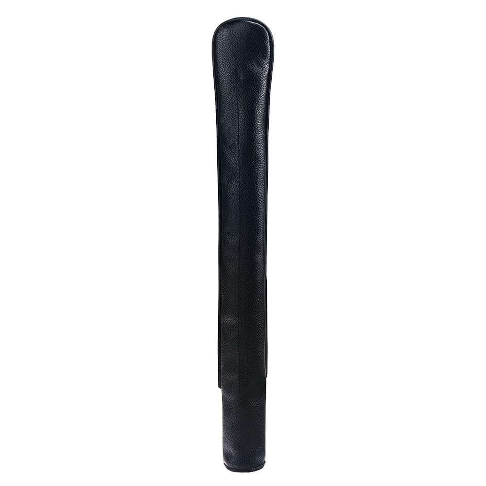 BIG TEETH Golf Alignment Stick Covers - Holds 2 Sticks, Leather Cover, Black
