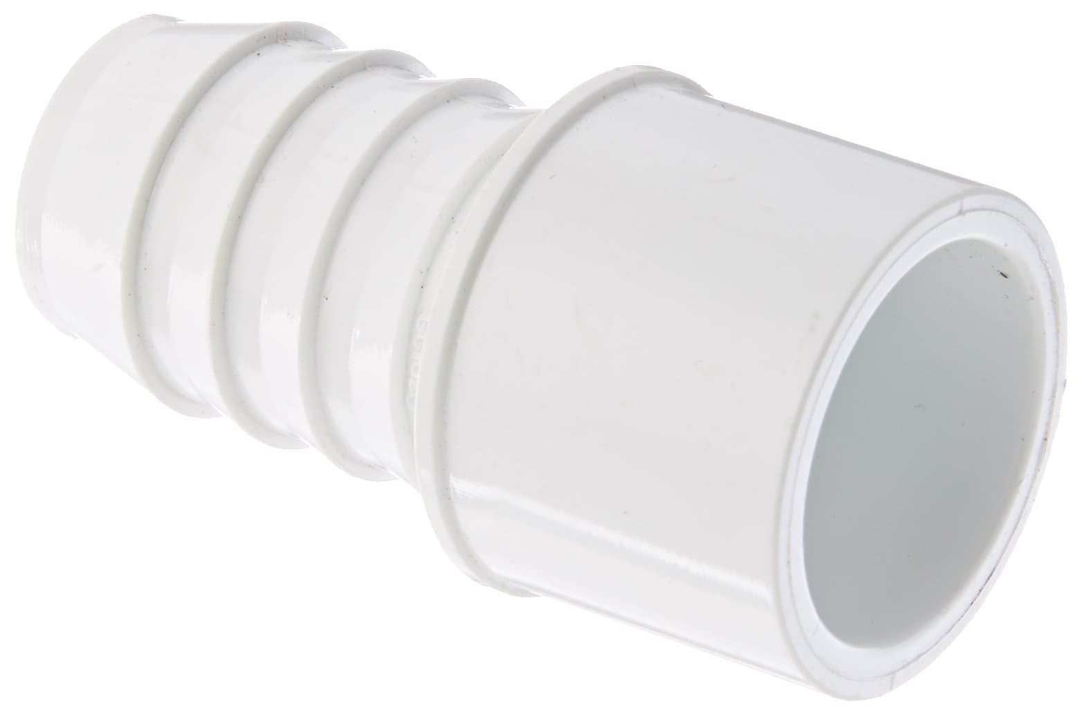 Spears 460 Series PVC Pipe Fitting, Adapter, Schedule 40, White, 3/4"Barbed x 3/4" Spigot