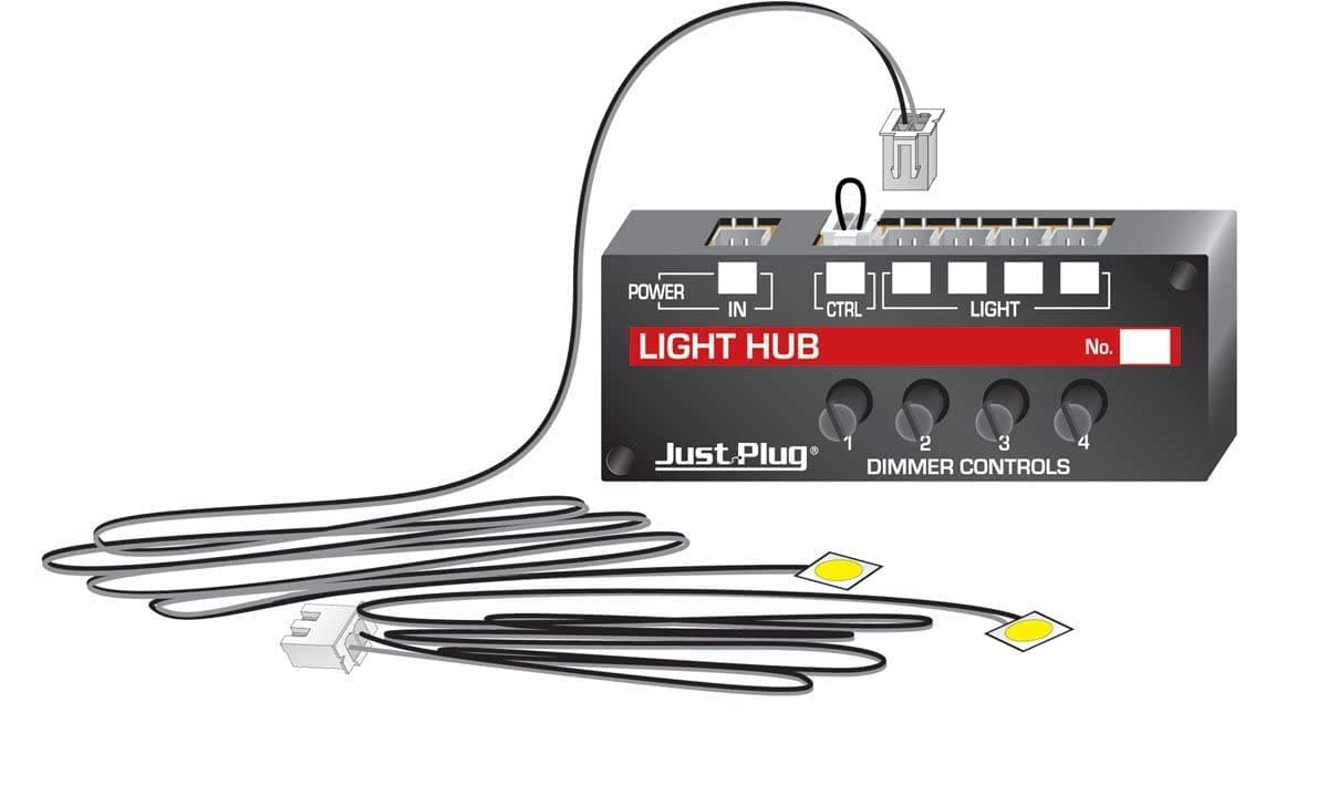 Just Plug Lighting System Lights & Hub Set
