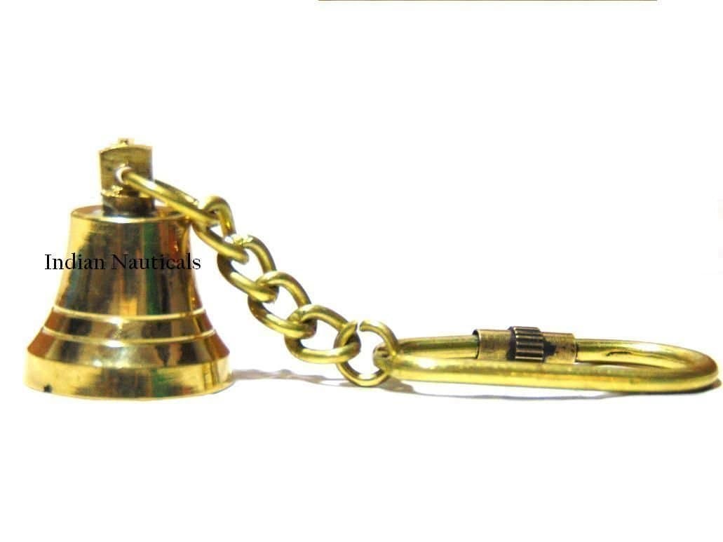 Samara Nautical SHINY BRASS NAUTICAL BELL KEY RING KEY CHAIN AMAZING ITEM TO GIFT