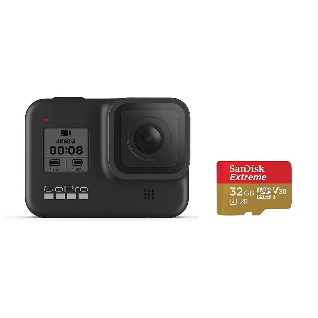 GoPro HERO 8 Black with SanDisk 32G Memory Card Waterproof Digital Action Camera