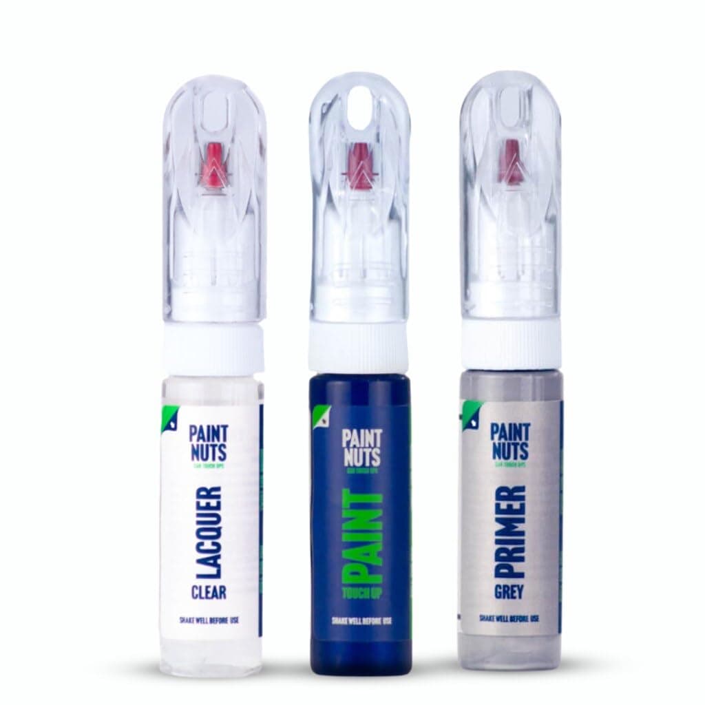 PaintNuts Touch Up Paint suitable for SUBARU ICE SILVER METALLIC (G1U) 2-in-1 High-Precision Touch Up Pen, Clear Lacquer & Primer Bundle