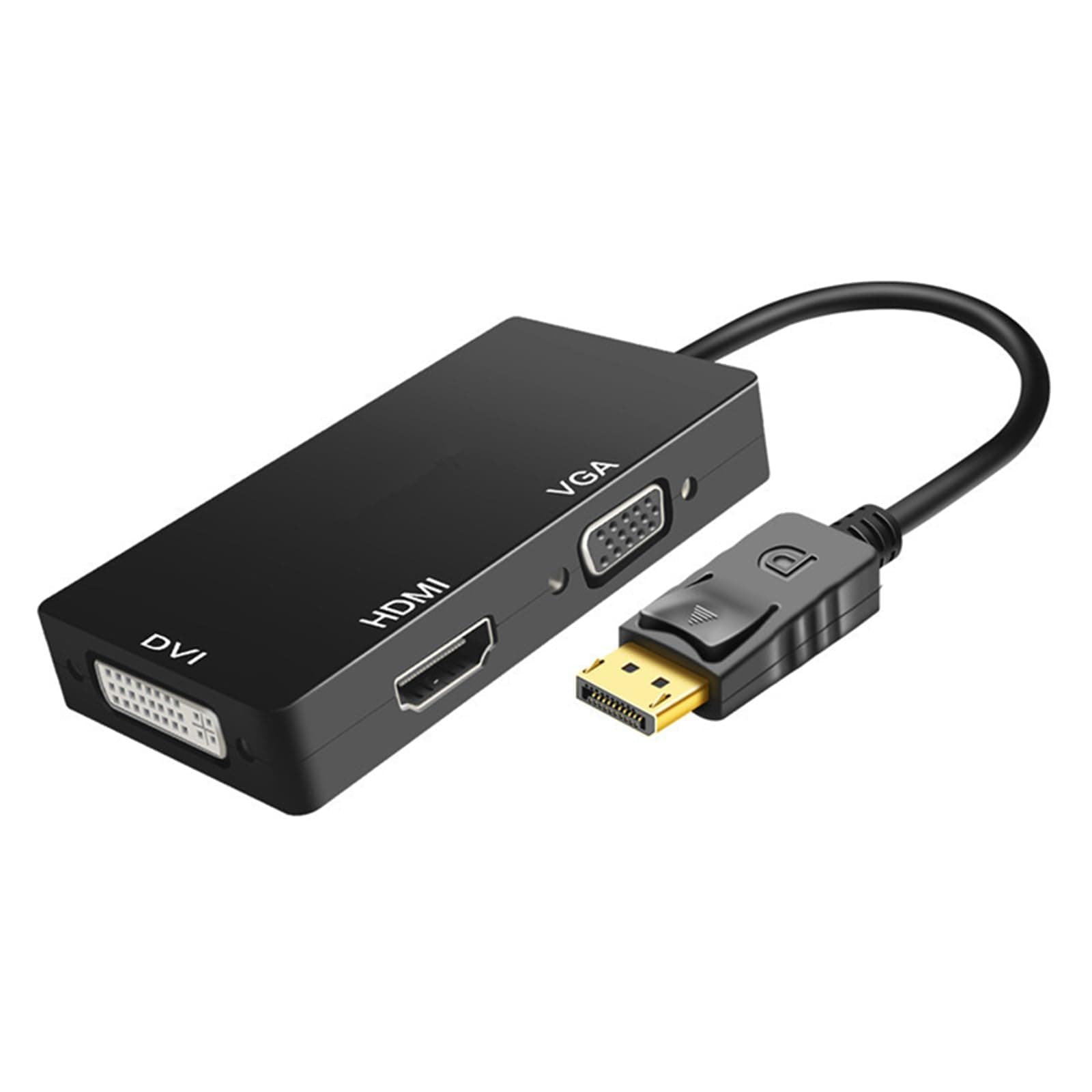 Multi-Function Displayport Dp to HDMI/DVI/VGA Male to Female 3-in-1 Adapter Converter Cable
