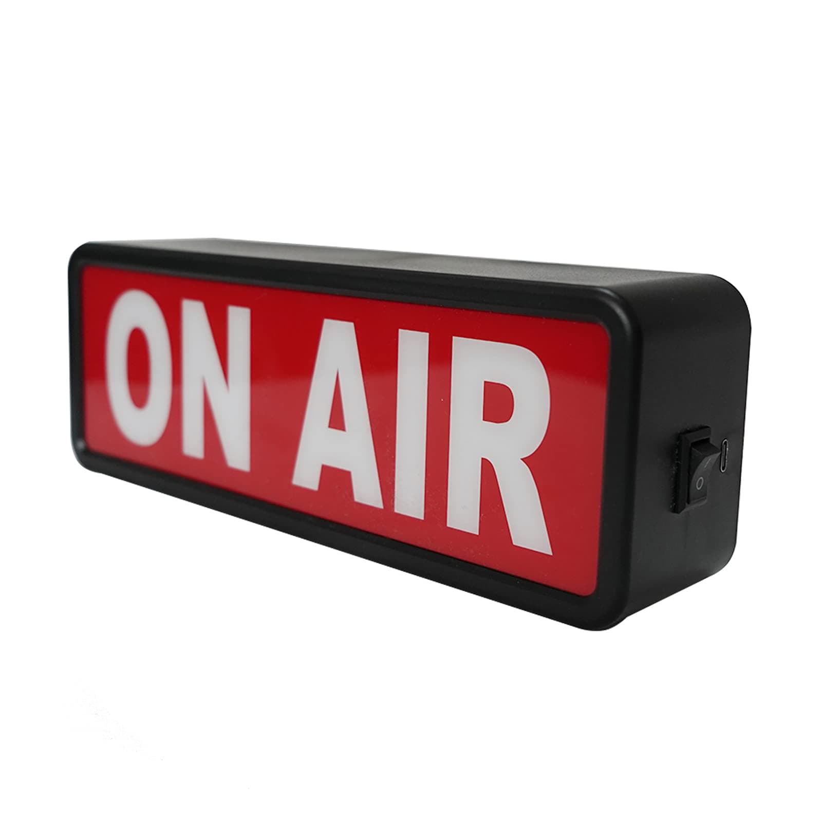 On Air Signs Light, Studio LED Illuminated, Decorative, Easy On/Off Switch, for Recording Radio Bar Pub Decoration (Black)