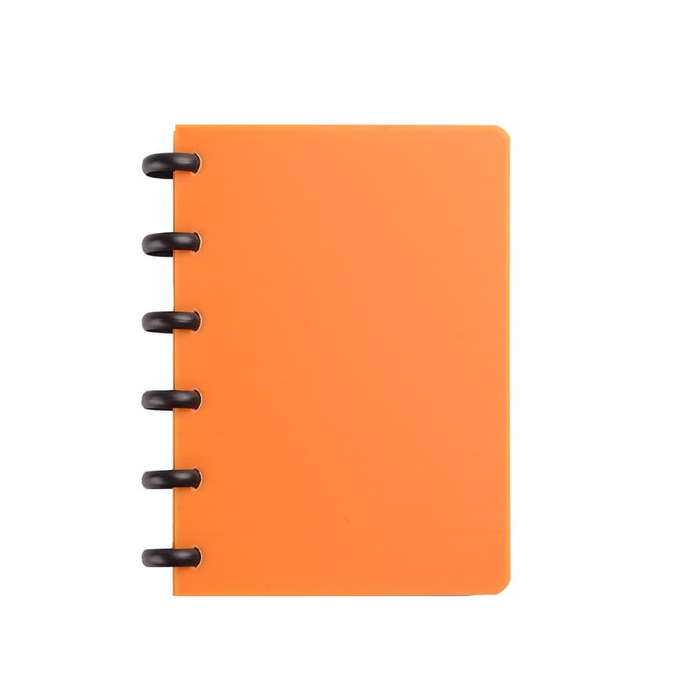 Arc Binding Notebook Disc Bound Notebooks Travel Diary A6 Pocket Size (Orange)