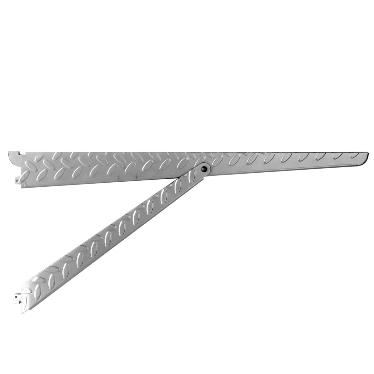 John Sterling HEAVYWEIGHT Diamond Plate Shelf Support System Supported Shelf Bracket, 20-inch, Platinum, 0203-20PM
