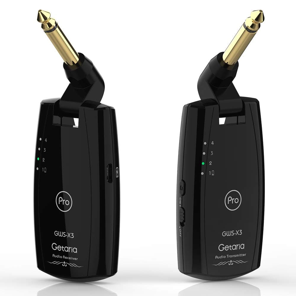 Getaria Professional Wireless Guitar System Rechargeable Wireless Guitar Transmitter and Receiver for Electric Guitar Bass ect