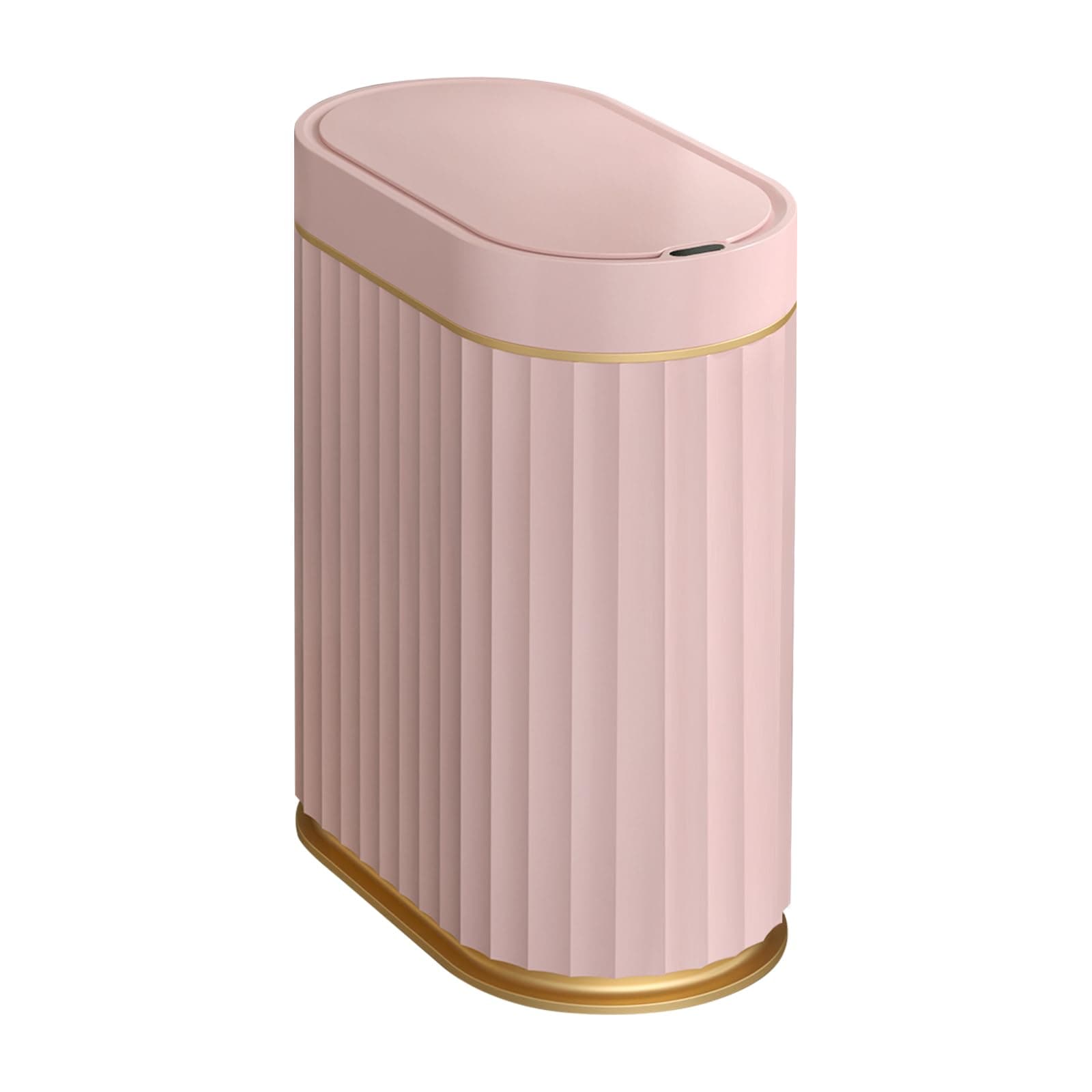Sensor Trash Can 2 Gallon Waterproof Motion Sensor Trash Can, Automatic Bathroom Trash Bin, Slim Garbage Can (Pink, 2 Gallon)
