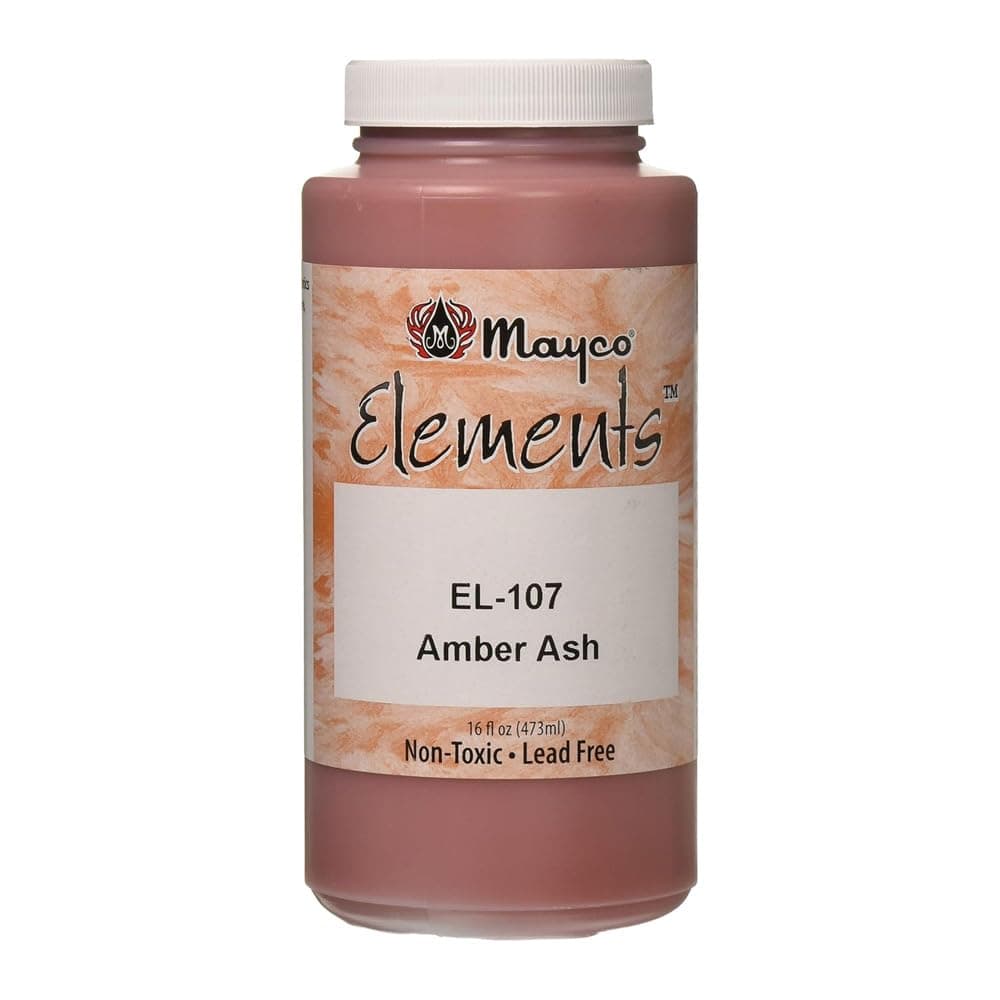 Mayco Elements Glaze, Amber Ash EL-107, 1 Pint