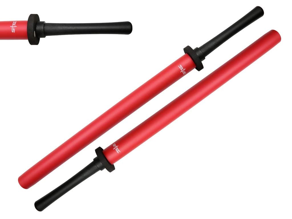 S-TEC 35" Practice Padded Foam Sparring Sword Set with ABS Handle and PVC Core. (Red)