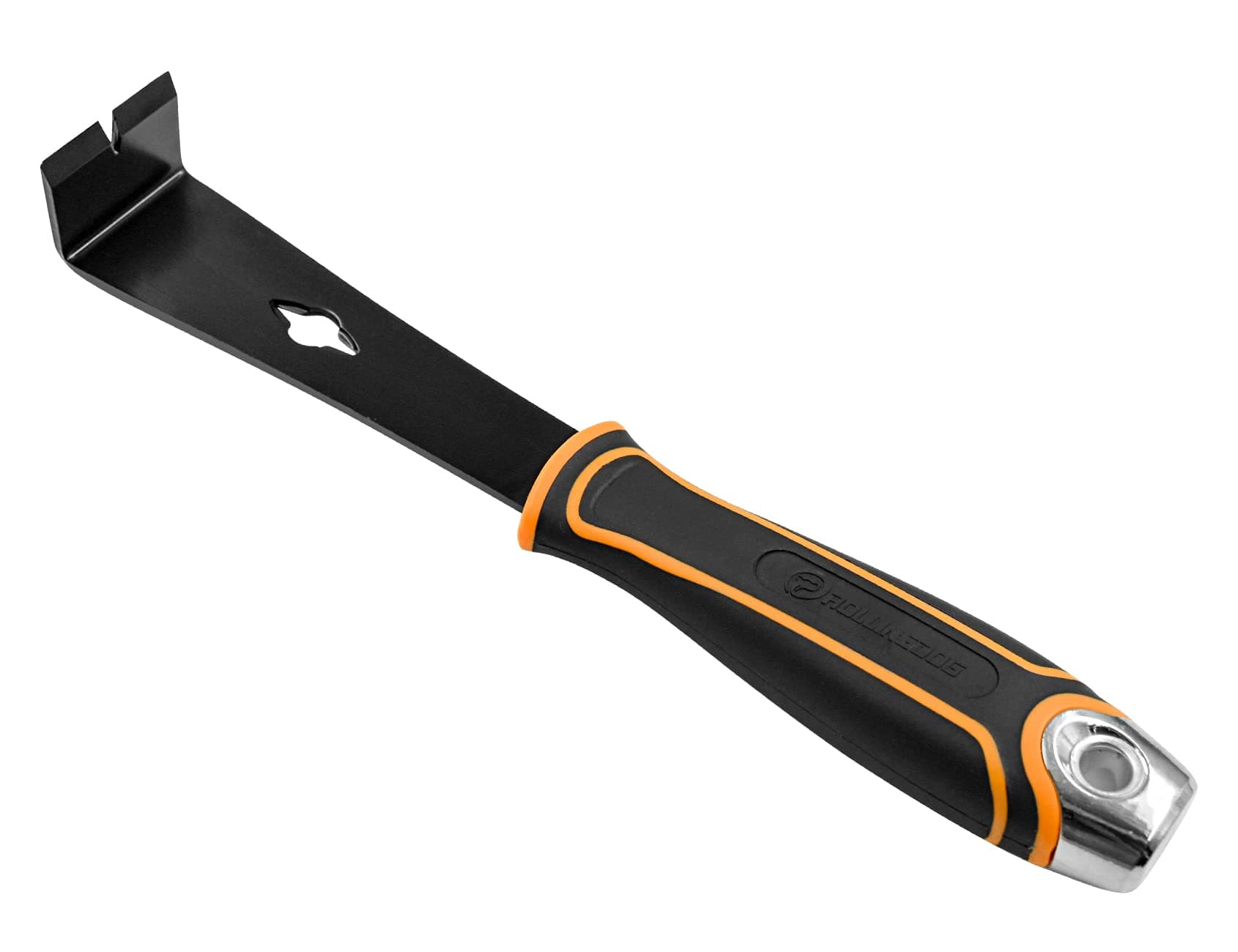 ROLLINGDOG 1.5" Small Pry Bar - Thin Flat Pry Bar for Trim Stainless Steel Mini Crowbar with Protective Coating, Dual Nail Slots, Chisel Head & Steel Striking Cap