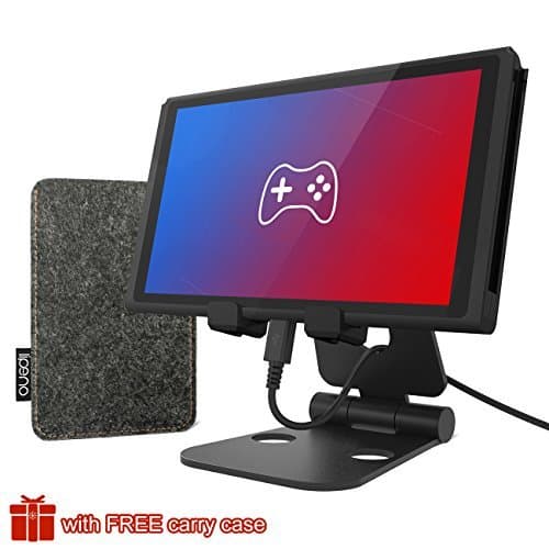Stand for Nintendo Switch, Lipeno Foldable Stand with Case, Phone Tablet Holder Dock for Switch, iPhone x 8 7 6s 6 Plus, Ipad, Samsung S8 S7 S6 Note8 Note7 and Kindle, Adjustable Stand