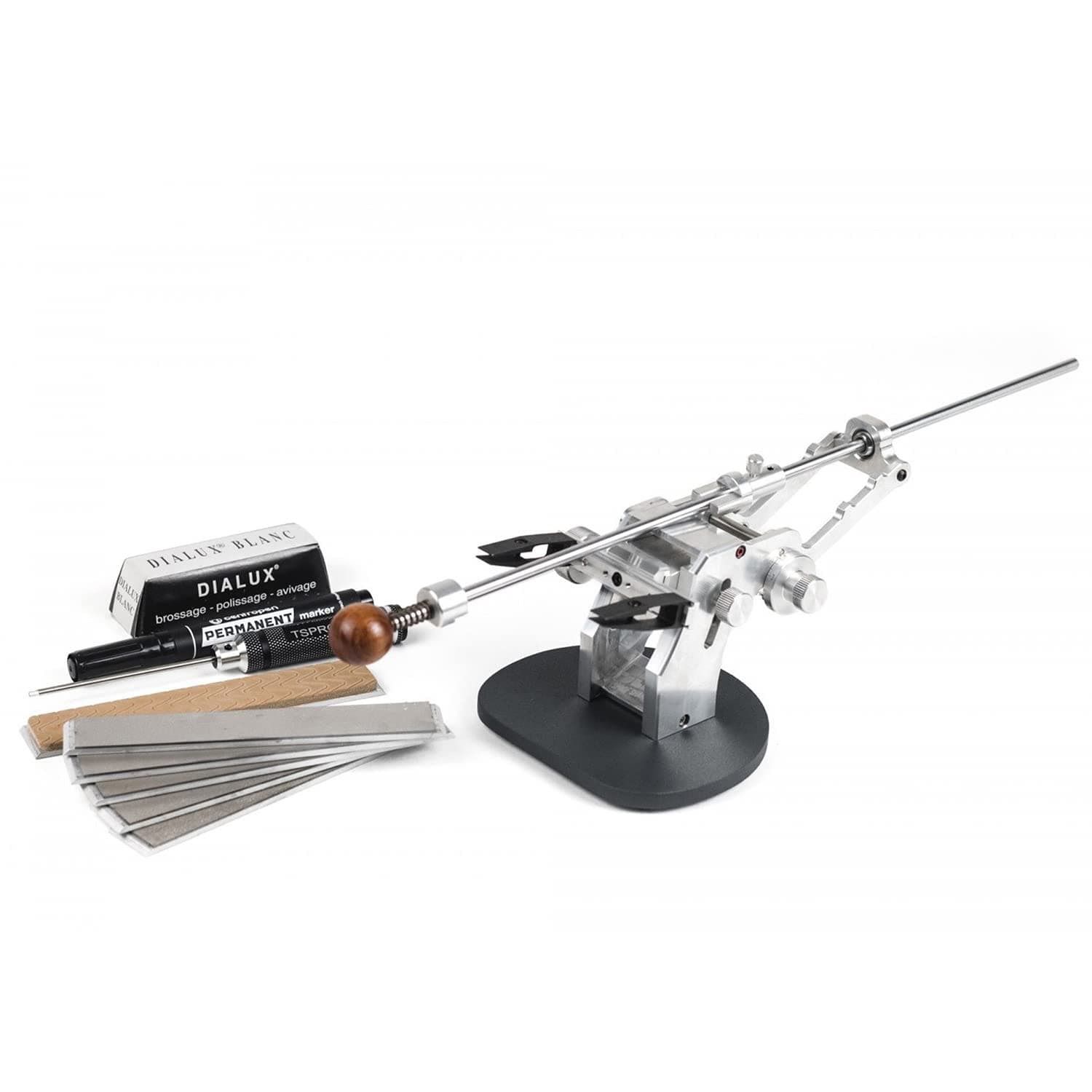 TSPROF Knife Sharpener - 'BLITZ 360 Complete' |Precision Knife Sharpener System | 100% Steel and Ultra Strong Aluminum 7075-T6 Alloy | for All Types of Knives |