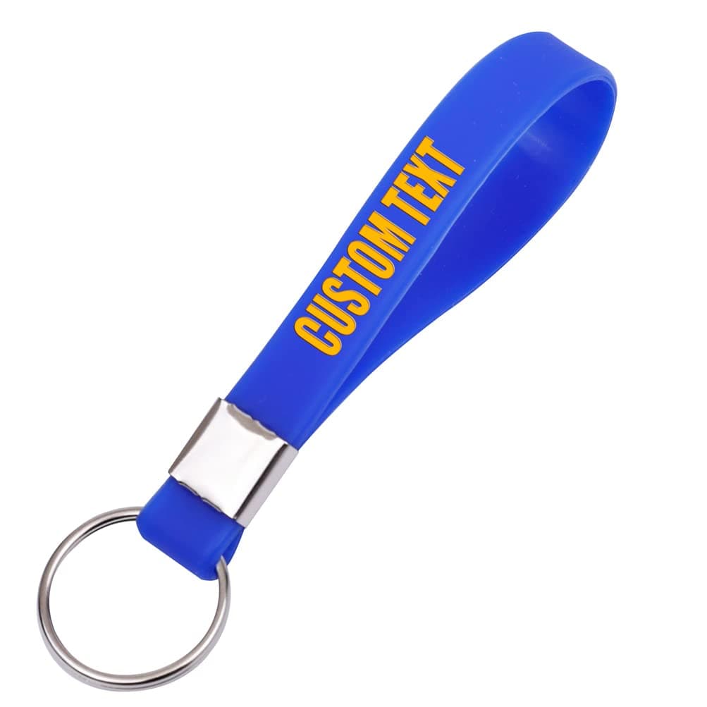 50 Custom Keychains Silicone Personalized Keyrings Customized Bulk for Events, Awareness, Motivation Customizable