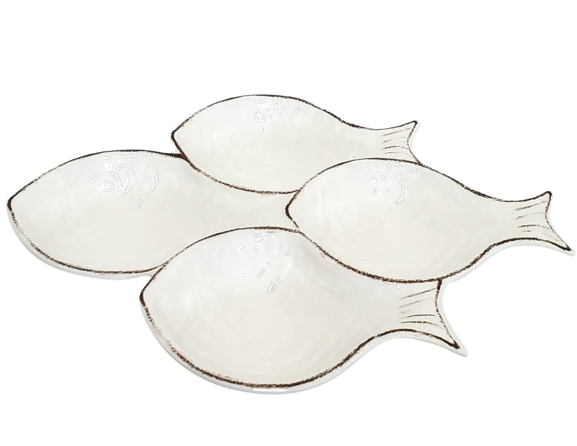Sigrid Olsen Fish Design Melamine Snack Bowl Set