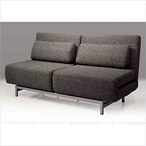 Iso Double Sofa Bed with 2 Single Swivel Chairs in Charcoal Tweed