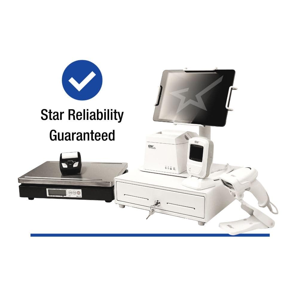Star Micronics TSP143IIIU USB Thermal Receipt Printer with Device and Mfi USB Ports, Auto-cutter, and Internal Power Supply - White