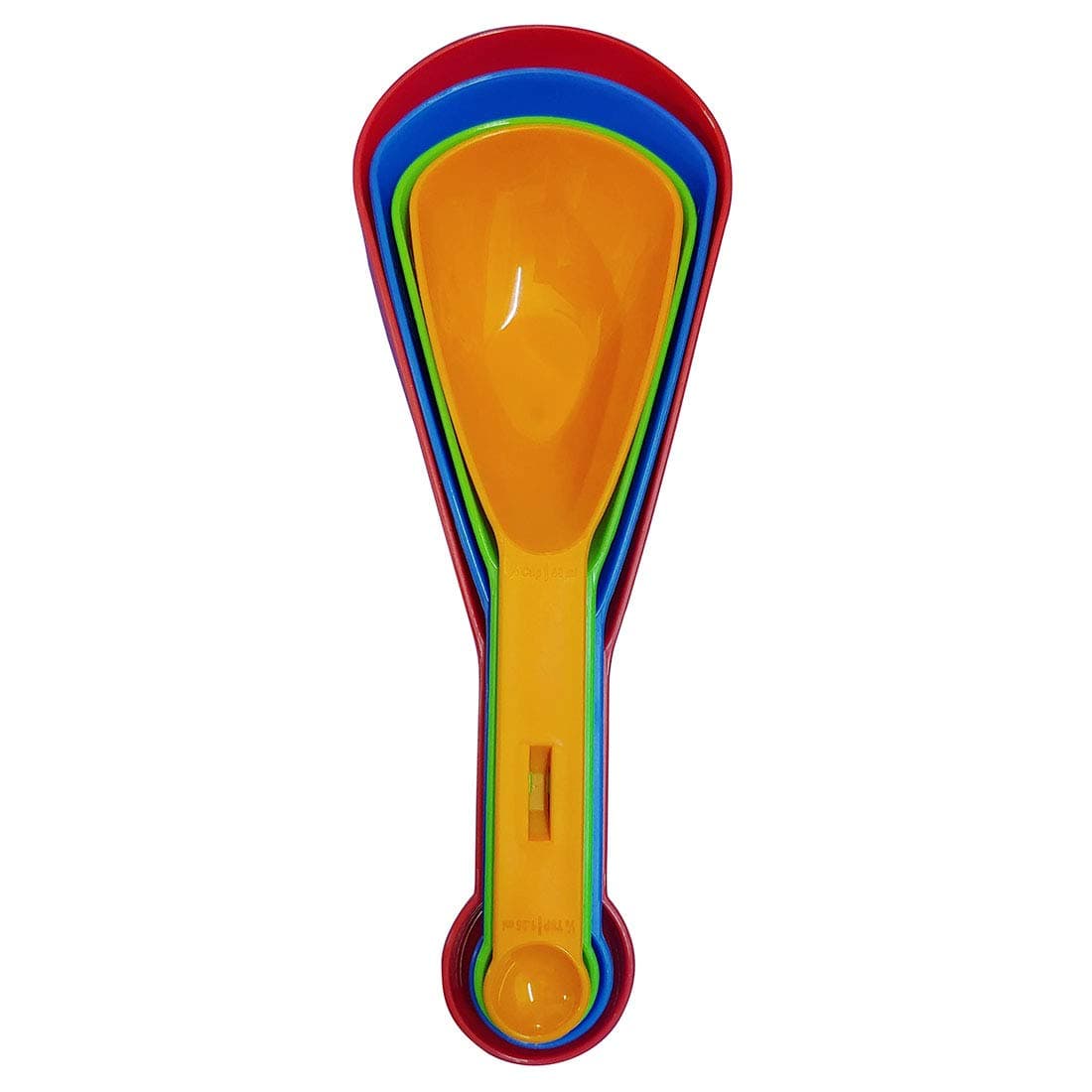 faas Good Grip Plastic 4 Pcs Double Side Backing Measuring Cups & Spoons Set (Multicolor)