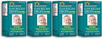 GeriCare Infants’ Gas Relief Drops Simethicone Drops for Infants, Relieves Stomach Discomfort, Safe & Gentle 20mg Drops, Child Anti-Gas 1 Fl Oz (Pack of 4)