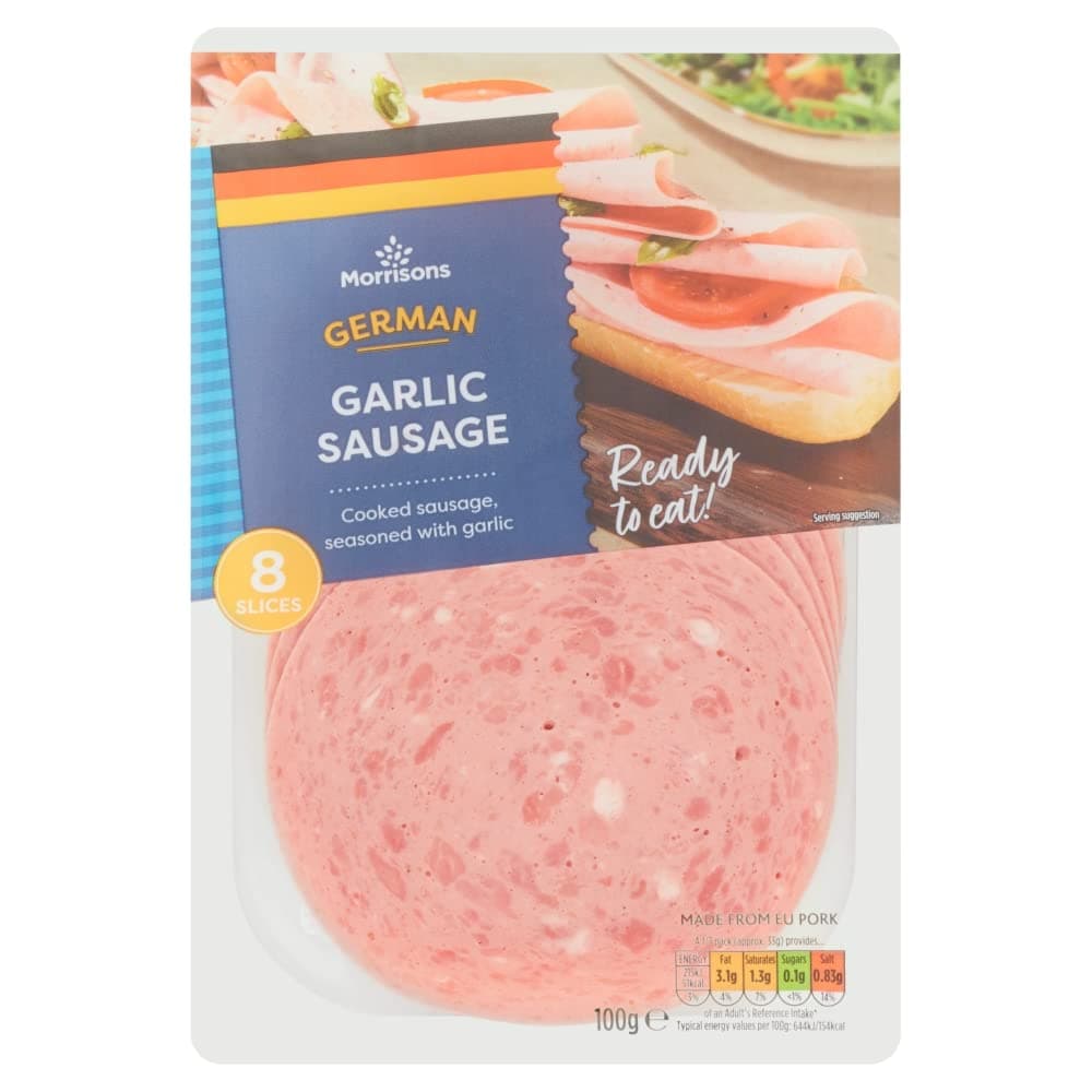 Morrisons German Garlic Sausage, 100g
