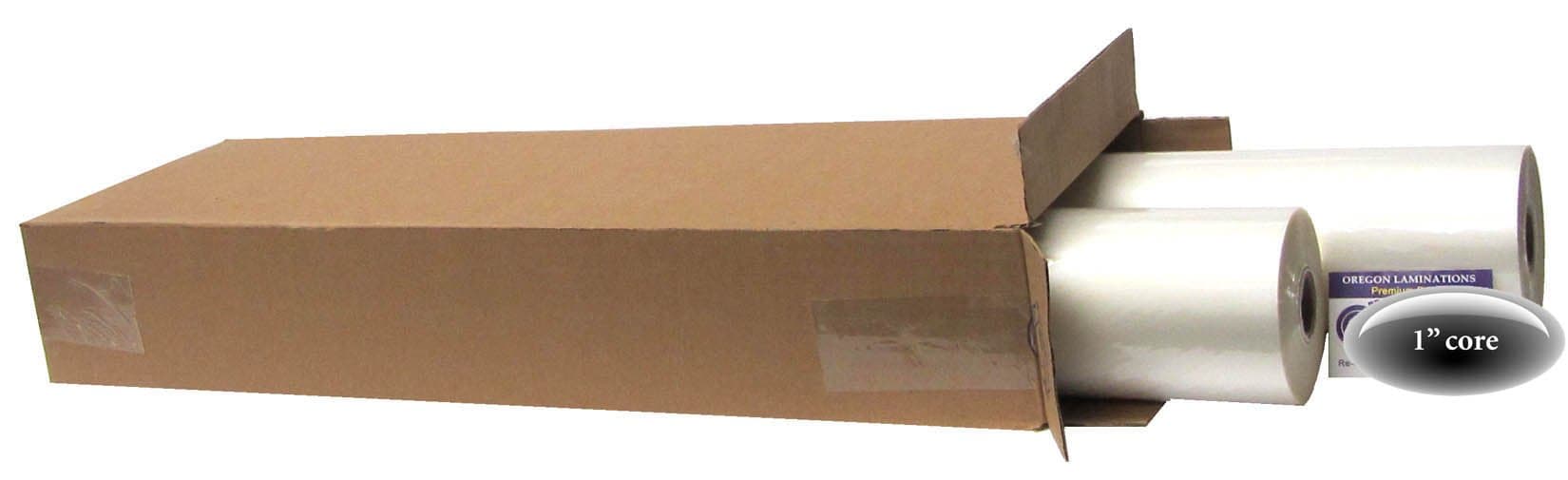 25" Clear 3 Mil Thermal Roll Lamination Film (Quantity 2) w/ 1" Core from ABC Office