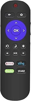 New LC-RCRUS-18 Remote Control LCRCRUS18 Replaced for Sharp Roku TV LC-32LB591U LC-55LBU591U LC-50LBU591U LC-43LBU591U LC-32LBU591U 398GR10BESPN0002 LC-32LB481U LC-43LB481C LC-43LB481U LC-65LBU591U