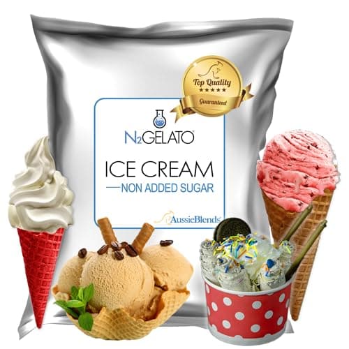 AussieBlends No Added Sugar Ice Cream Mix For Soft Serve, Milkshakes, Sundaes, and Frozen Desserts | Soft Serve Ice Cream Mix | 1-Pack, Imported