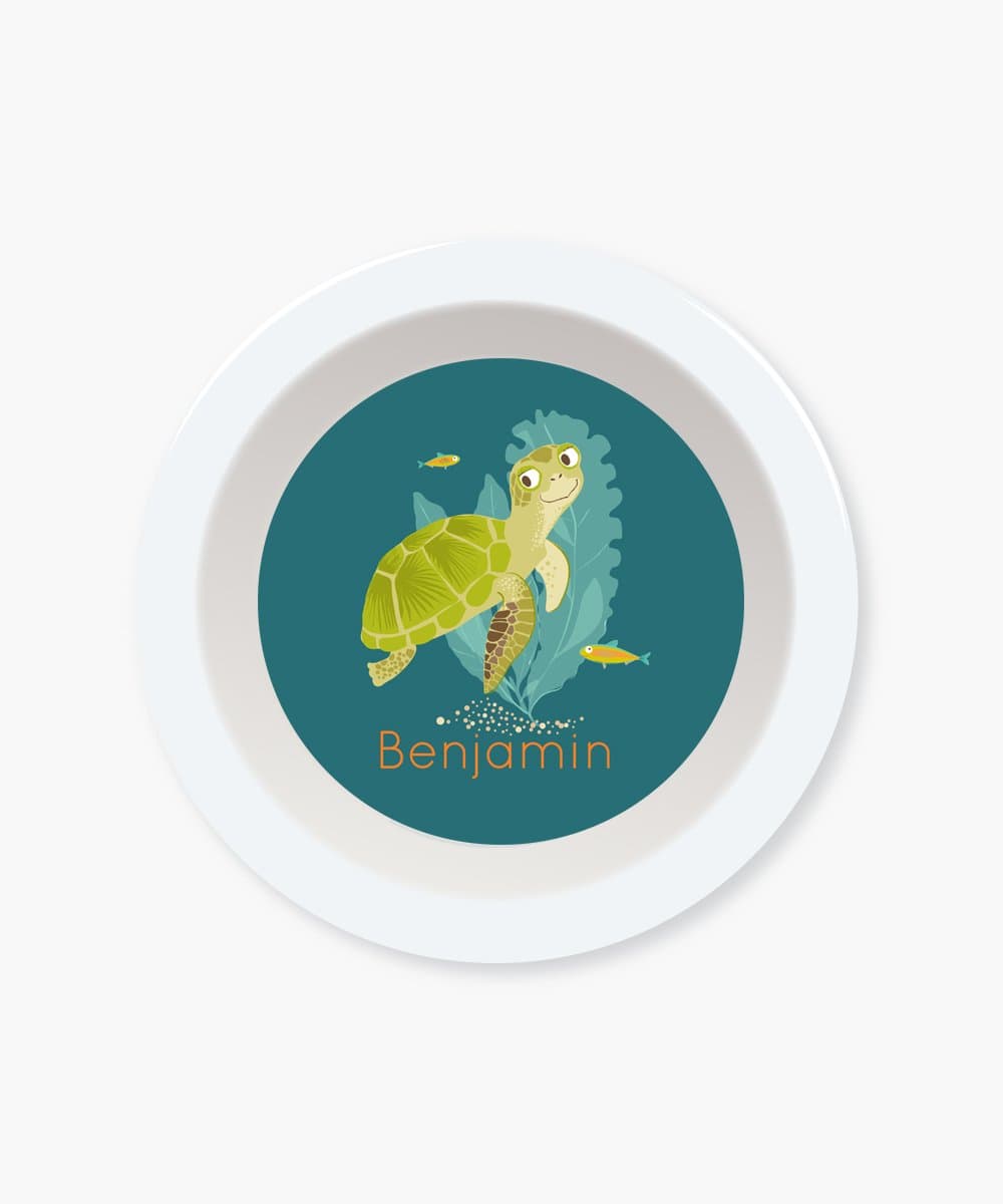 Sea Urchin Studio: Bowl - Sea Turtle - Personalized