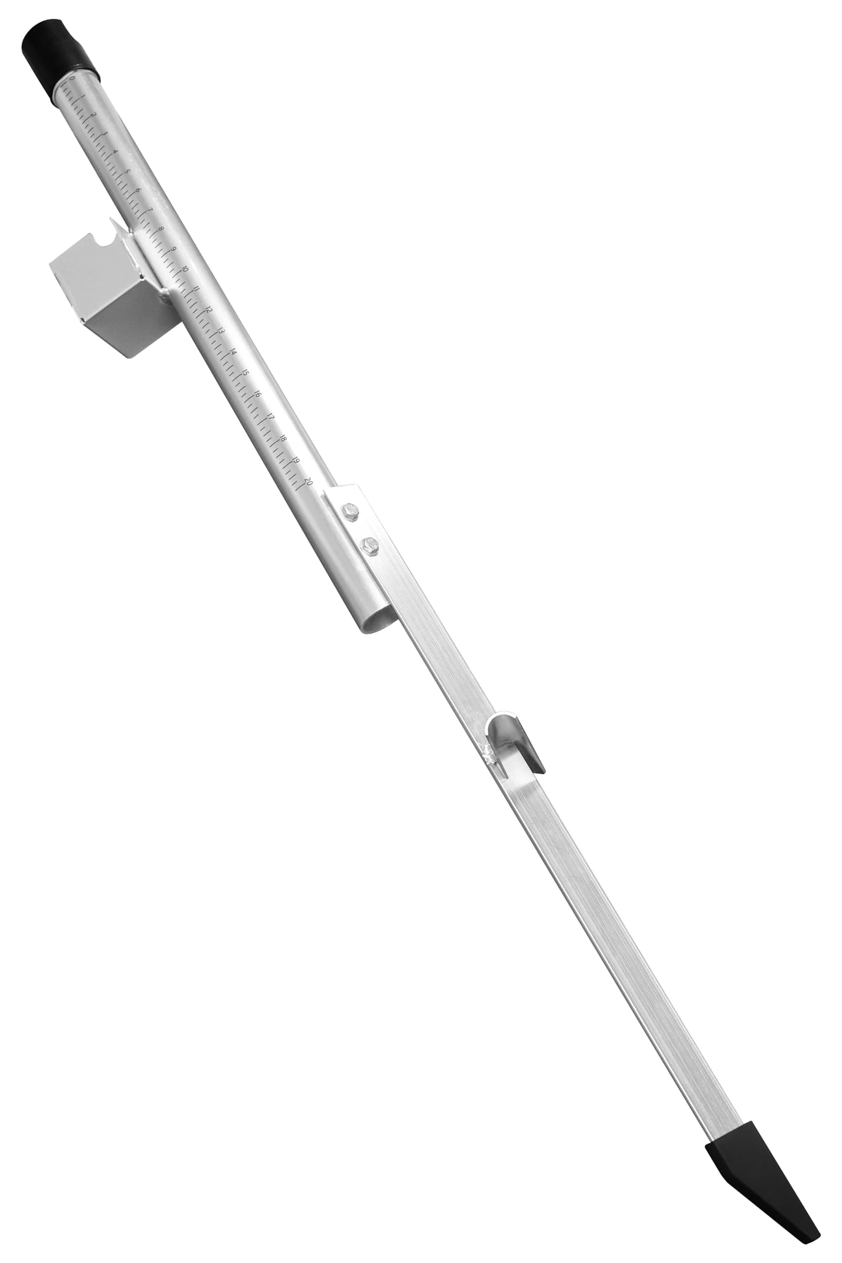 [2024 Upgraded] Exact Design Sand Spike with Bait Box,Protective Cap, Anodized Aluminum, Etched Measurements + Sand Flea Rake Holder (All in one Solution)