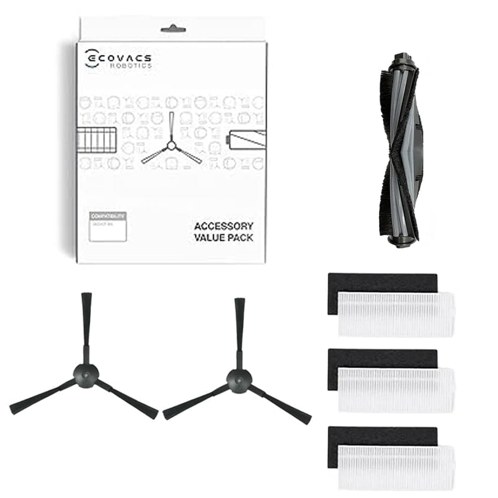Original Accessory Kit for DEEBOT Y1 PRO Only (1 X Roller Brush, 2 X Side Brush & 3 X EPA Filter) | for Approx. 1 Year of Regular Usage (Not Compatible to Y1 PRO Plus or Any Other Model)