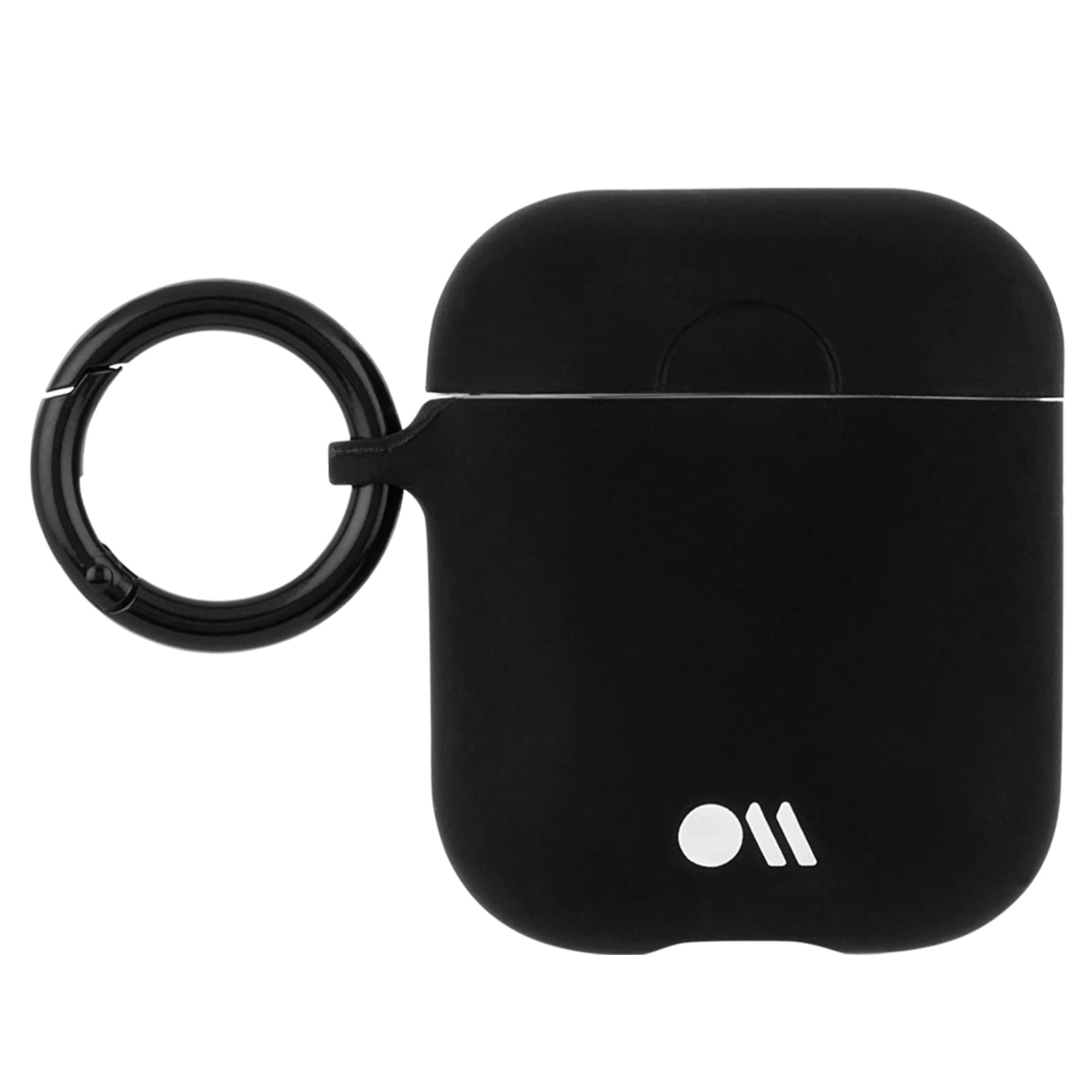 Case-Mate AirPods Case Cover Hook Ups - Silicone Compatible with Apple AirPods Series 1 & 2 - Black (with Clip Ring & Neck Strap)