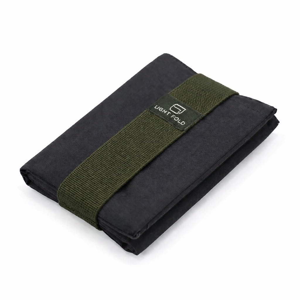 Ultra Slim Tri-Fold Wallet with RFID Blocking, Lightweight Minimalist Men’s Wallet with Elastic Band, Waterproof Durable Nylon Fabric, Slim Front Pocket Card Holder Fits 12 Cards & Cash