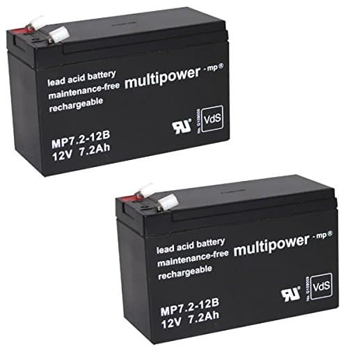 2 x replacement battery for 12V 7.2Ah steps, lift seat, lift flow, 1 2 Minivator 950 2000 Acorn super-glide 120PB lead acid battery